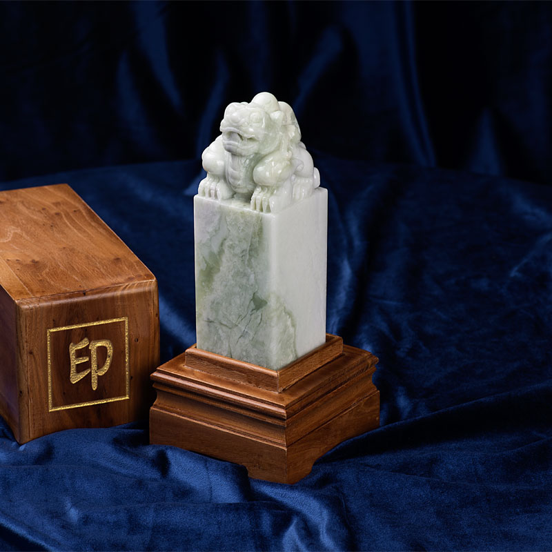 藍(lán)田玉玉璽-貔貅玉璽印章—贈馬化騰同款